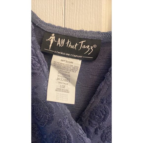 All That Jazz Womens'‎ Large Blue Floral Brocade Velvet Burnout Y2K Dress - Picture 2 of 5